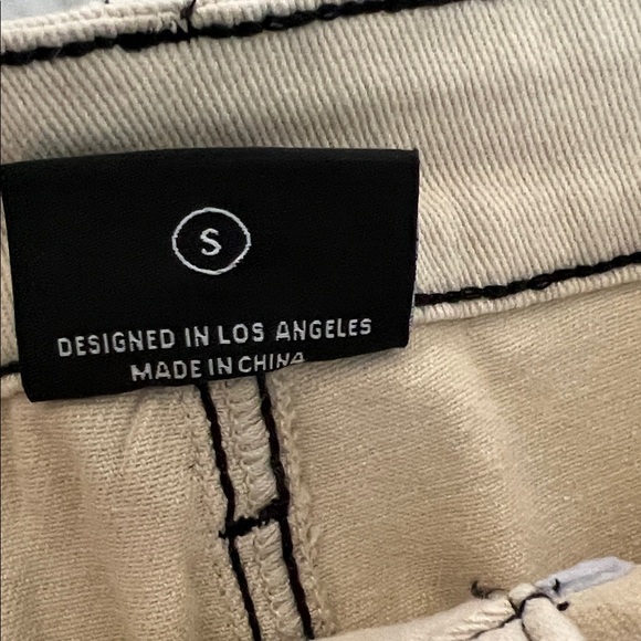 Miou Muse Beige Women's High Rise Cargo Midi Skirt - Picture 3 of 10